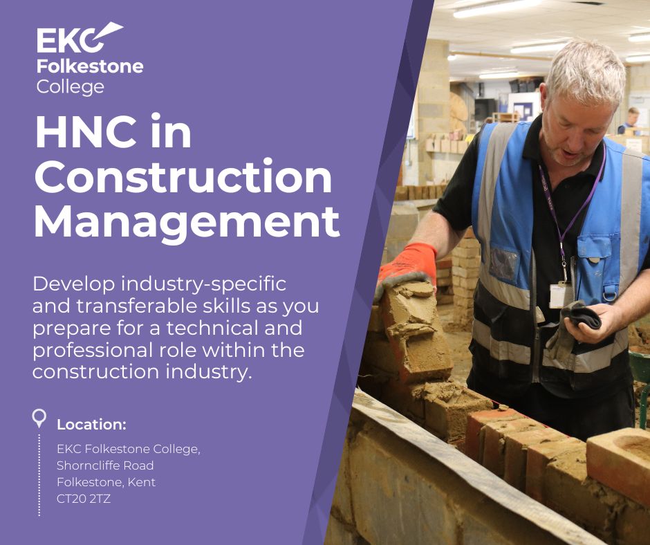 EKC Folkestone College (@ekcfolkestone) on Twitter photo We work closely with big industry names such as <a href="/jennergroup/">Jenner</a>, <a href="/WatesGroup/">Wates Group</a> and <a href="/Quinn_Estates/">Quinn Estates</a> on all our Construction courses. 🏆
Our new HNC in Construction Management will give you the skills that you need to be the best in industry. 🔧
Learn more: folkestonecollege.ac.uk/courses/higher… We work closely with big industry names such as <a href="/jennergroup/">Jenner</a>, <a href="/WatesGroup/">Wates Group</a> and <a href="/Quinn_Estates/">Quinn Estates</a> on all our Construction courses. 🏆
Our new HNC in Construction Management will give you the skills that you need to be the best in industry. 🔧
Learn more: folkestonecollege.ac.uk/courses/higher…