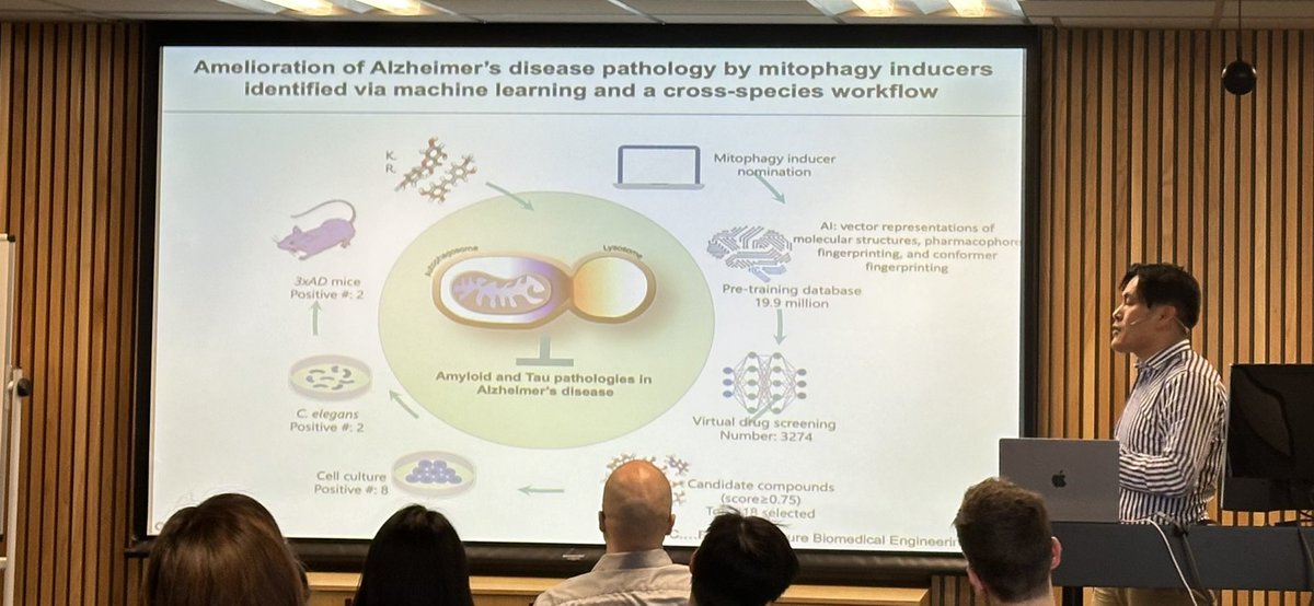 T_N_Schroeder's tweet image. Inspiring talk on molecular basis of aging by @TheFangGroupUiO at @KISNeuro ✨