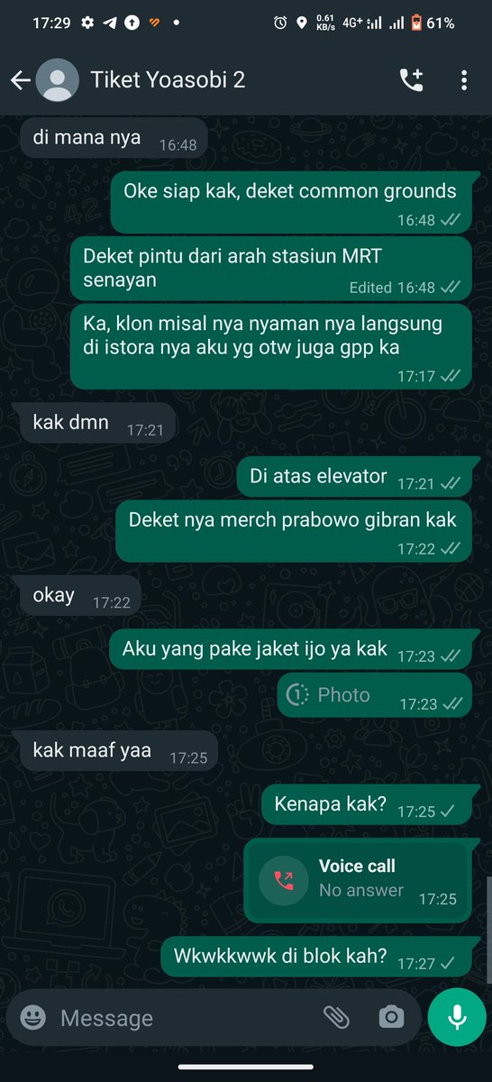 SalmanAdiTeguh's tweet photo. #YOASOBIJAKARTA 
#wtsyoasobi
Wkwwkkwkw bener ternyata dugaan, ini kesalahan ku guys, semoga kalian ga kena yaa, hati" Dalam bertransaksi guys. (Konteksi wts tiket yoasobi di twitter @hyoffcx ati" Aja sama mas ini, saya ikhlas mas tpi tidak memaafkan biar Tuhan yang mengadili 🙏 https://t.co/JvoO8ryoxj