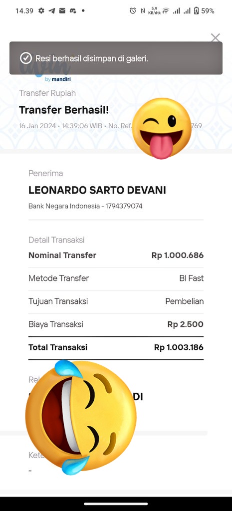 SalmanAdiTeguh's tweet photo. #YOASOBIJAKARTA 
#wtsyoasobi
Wkwwkkwkw bener ternyata dugaan, ini kesalahan ku guys, semoga kalian ga kena yaa, hati" Dalam bertransaksi guys. (Konteksi wts tiket yoasobi di twitter @hyoffcx ati" Aja sama mas ini, saya ikhlas mas tpi tidak memaafkan biar Tuhan yang mengadili 🙏 https://t.co/JvoO8ryoxj