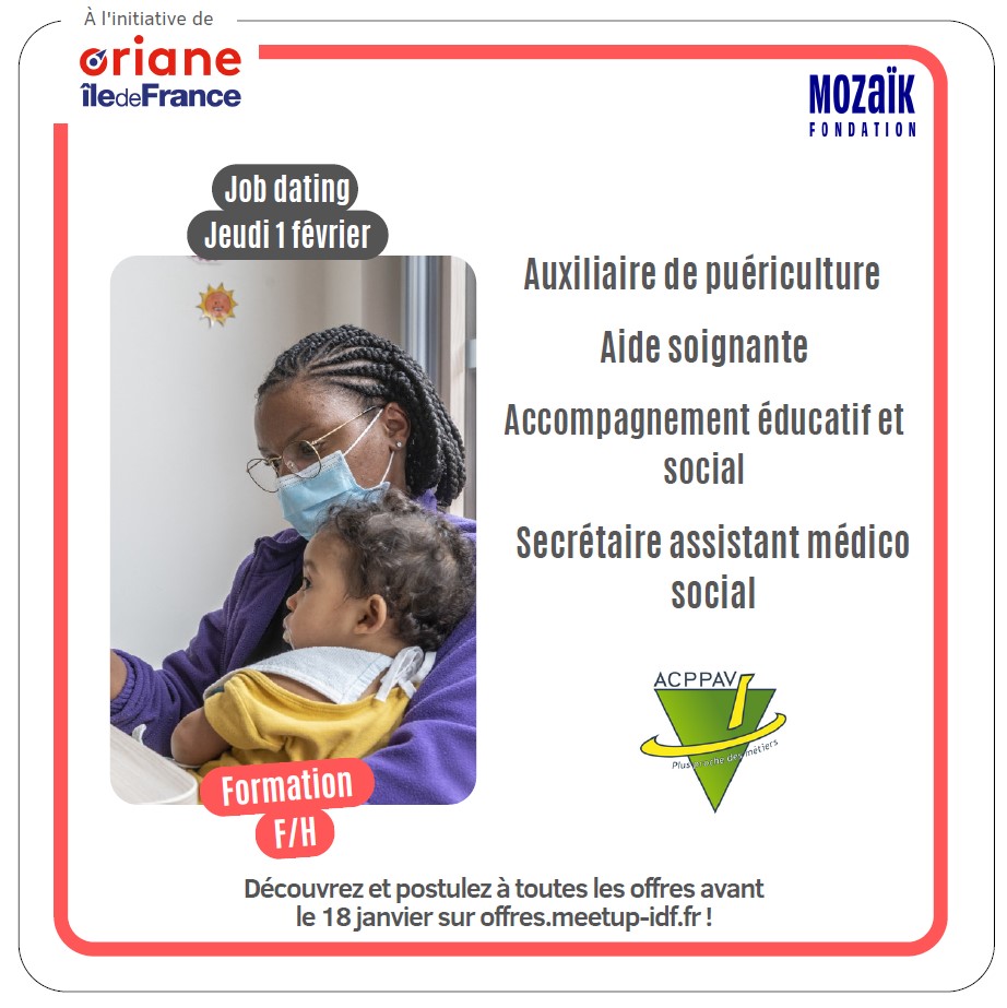 iledefrance's tweet photo. #MeetUpIDF | đŒ Vous habitez dans le @valdoise, vous nâavez pas le bac, et vous recherchez un #emploi ou une #formation ?
Inscrivez-vous au MeetâUp de la #RĂ©gionIDF, organisĂ© par la @MozaikFondation !
đïž 1/02 Ă @VilleArgenteuil (95)
Plus d'infos —ïž
https://t.co/hIUDzZQkPK https://t.co/iUPX0TLAEN