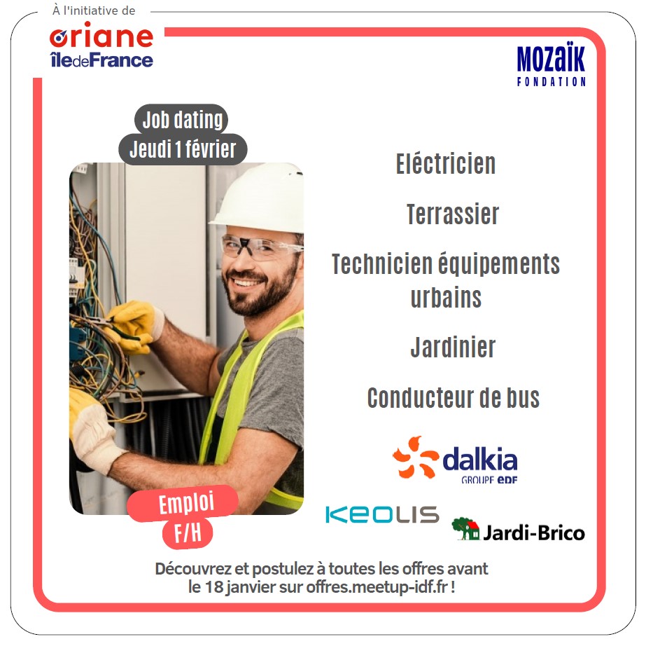 iledefrance's tweet photo. #MeetUpIDF | đŒ Vous habitez dans le @valdoise, vous nâavez pas le bac, et vous recherchez un #emploi ou une #formation ?
Inscrivez-vous au MeetâUp de la #RĂ©gionIDF, organisĂ© par la @MozaikFondation !
đïž 1/02 Ă @VilleArgenteuil (95)
Plus d'infos —ïž
https://t.co/hIUDzZQkPK https://t.co/iUPX0TLAEN