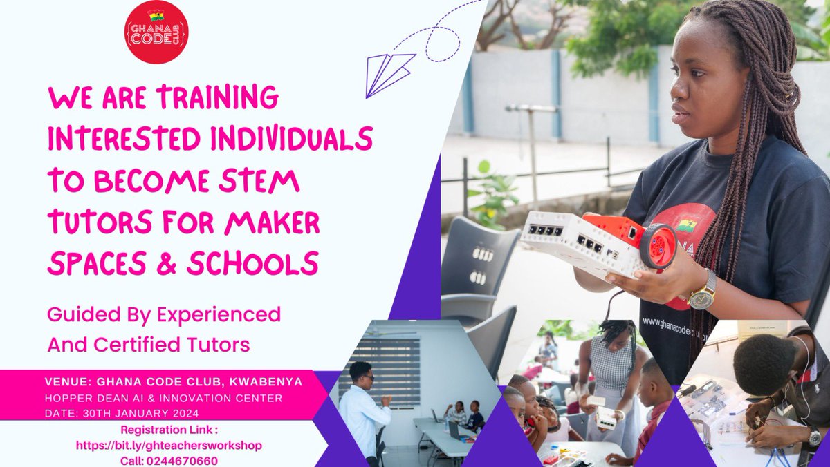 Announcement to all persons interested in training to become coding or Robotics tutors from schools, homes and maker spaces. Dive into the world of computer programming through engaging activities, explore innovative tools like Lego Spike Prime,Revolution Robotics, micro bits etc