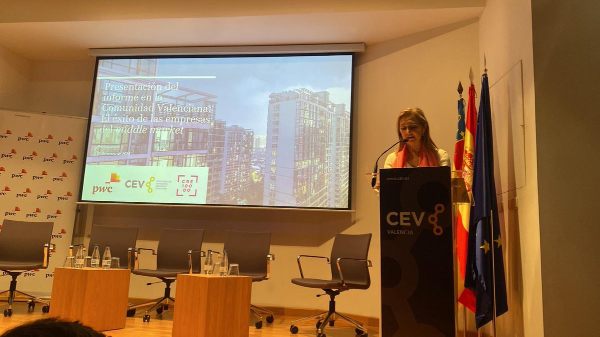SPB_Spain's tweet photo. 🔛 Arranca la jornada formativa “El éxito de las empresas del Middle Market en Valencia”, organizada por @CEV_CV, @PwC_Spain y @Cre100doEs.
👉🏼 Durante la sesión, se presentará el informe elaborado por @PwC_Spain sobre las empresas de Tamaño Intermedio.
#SPBglobal
#compromiso https://t.co/av5V6qwPaS