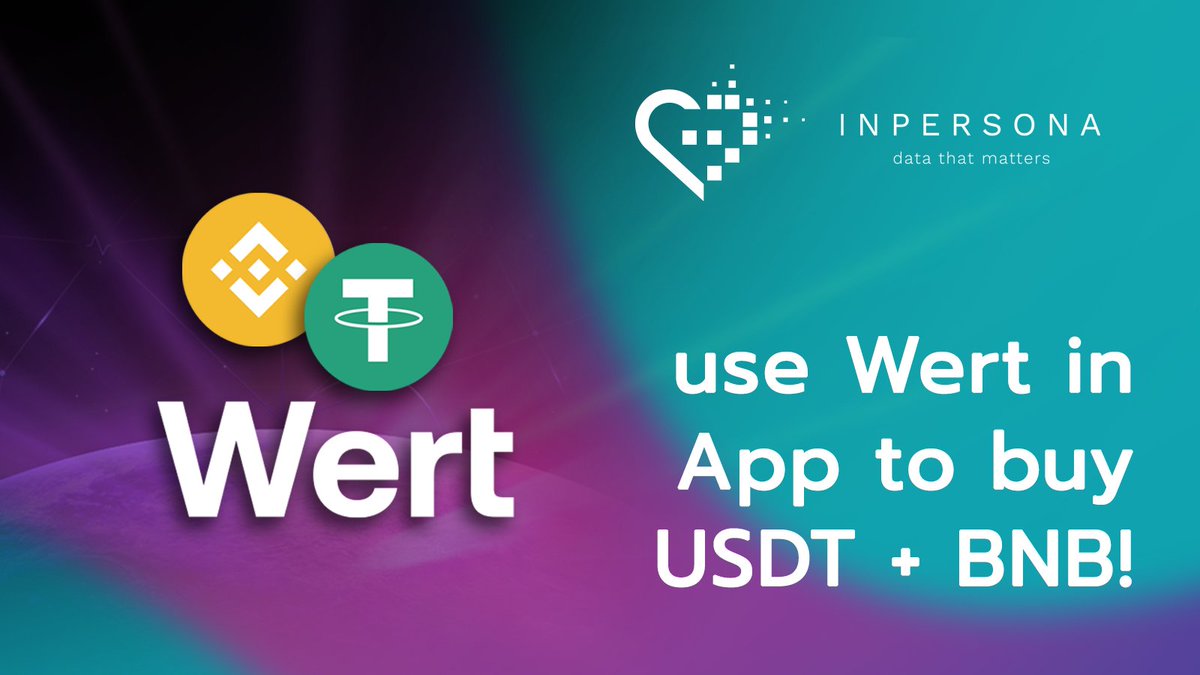 VyvoSmartChain's tweet photo. ๐Exciting news for @inPersonaNFT users!
๐You can now buy USDT and BNB directly on the #Binance BSC chain through the inPersona app using WERT!
Seamless, quick, and secure! ๐ฐ๐
#inPersona #Wert #Crypto #MakeDataPay https://t.co/fiYTY7MavI