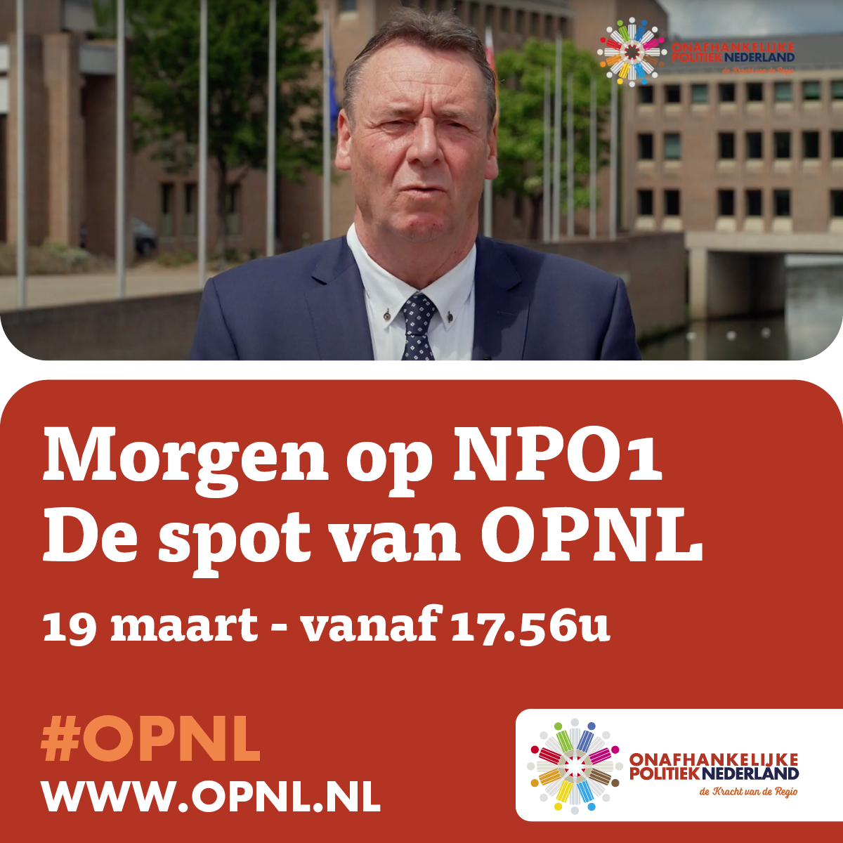OPNL_Nederland's tweet photo. Morgen op NPO1 vanaf 17.56 uur. De spot van OPNL tijdens de zendtijd voor politieke partijen #opnl https://t.co/lvfhGzVxab