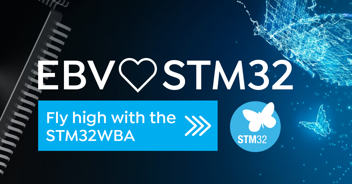 Unleash the power of wireless connectivity with EBV Elektronik's STM32WBA series!  🦋

Certified for Bluetooth® Low Energy 5.3, it ensures secure, low-power communication. From industrial to smart home, explore the future 👉 bit.ly/48ABCMg

#STM32WBA  #bluetoothlowenergy
