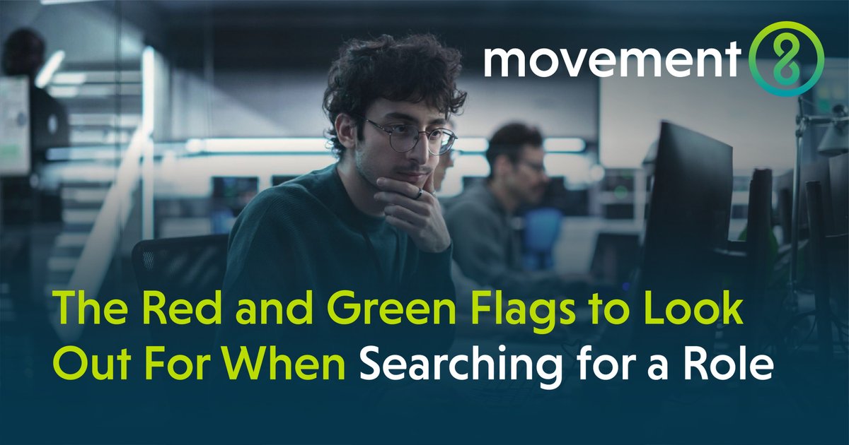 How can you read between the lines of marketing-speak to determine if a job is right for you? 

In our latest blog, we delve into the positive and negative signs to look out for during your job search. 👇

#JobSearch #TechJobs #JobGreenFlags movement8.co.uk/the-red-and-gr…