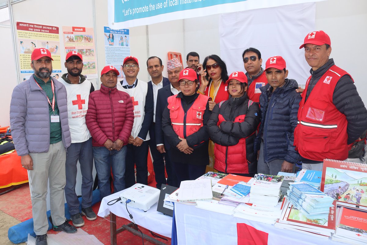 NepalRedCross's tweet photo. #Earthquakesafetyday2024
Nepal Red Cross Joins with GoN and other stakeholders to celebrate Earthquake safety day 2024. Such ceremonies ions are vital for awareness raising, advocacy, coordination and spread awareness on importance of staying prepared for possible disaster. https://t.co/1dIazdLb0t