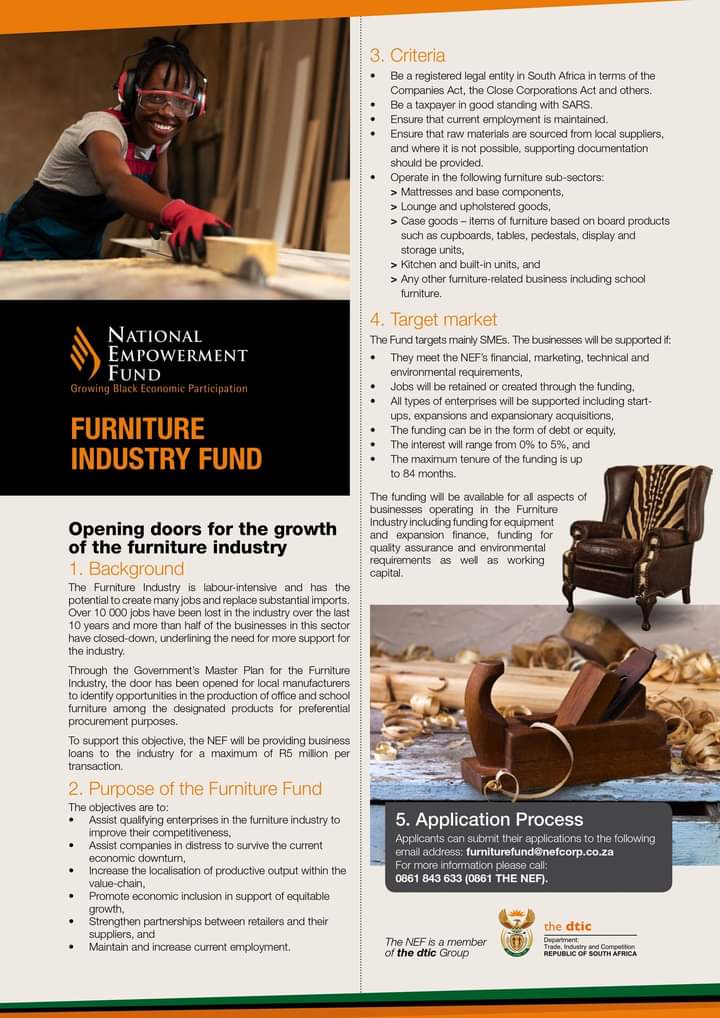 OurVoiceMag1's tweet photo. NEF Furniture Industry Funding!
#opportunity 
#OurVoice
#YourInformationPartner https://t.co/YOlMyufLk5
