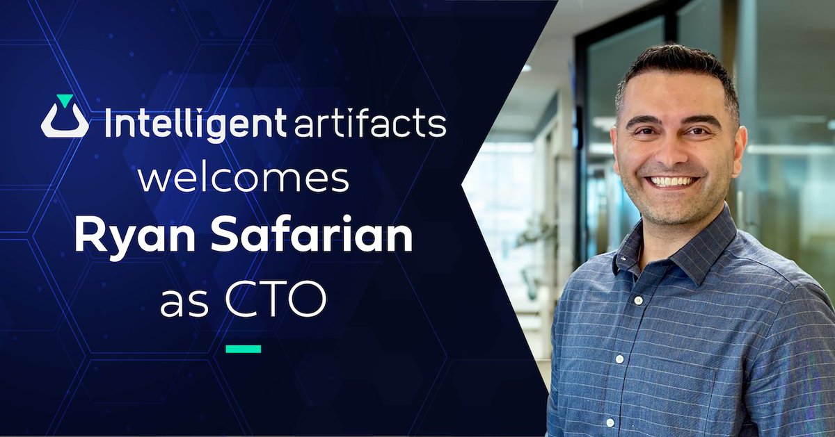 We are pleased to announce that Ryan Safarian has joined Intelligent Artifacts as our new Chief Technology Officer! Read the announcement on our website! 🔗bit.ly/4226dAj
#IntelligentArtifacts #CTO #TechNews #WelcomeRyan #Innovation #ArtificialIntelligence