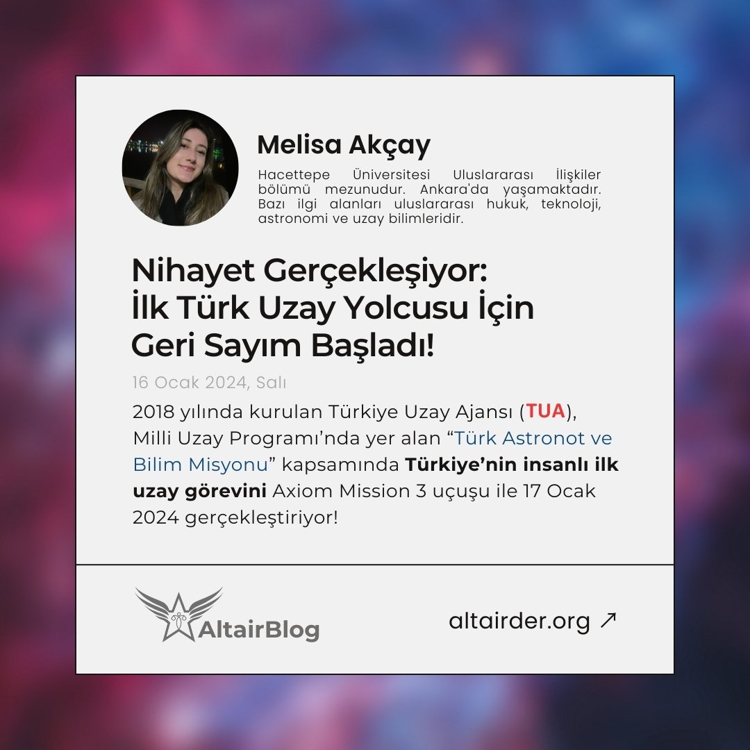 AltairDernegi's tweet photo. AltairBlog 2024 ilk yazısını okumak için internet sitemize yönlenebilirsiniz. https://t.co/lWd9u9Zboz https://t.co/rQ8YrYtj9y