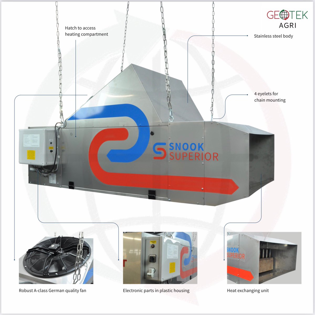 GeotekAgri's tweet photo. Feeling the cold 🥶 ❄️ ☃️

Take a look at our 80kw and 100kw indirect fired gas heaters from @MultiheatInter 

Stainless steel construction 🦾

Ziehl-Abegg fan 💨

Dungs gas valve 💯

IP55 controls enclosure 💦

#poultryfarming #agriculture #geotekagri #gasheaters #winter https://t.co/cKElEFoJMS