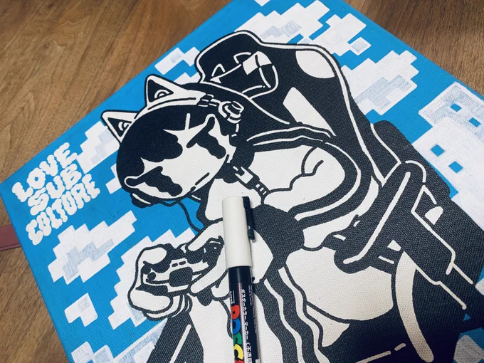 ポスカでドット絵描けた! 