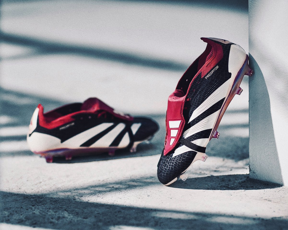 SoccerBible's tweet photo. The new adidas Predator catalog is growing. Which is your hottest release so far?

Pred30 “Core Black/Off White/Legacy Burgundy”
Predstrike “Solar Red/Core Black/Team Solar Yellow”
Predator 24 “Core Black / Cloud White / Solar Red” https://t.co/e0C3LSYrIZ