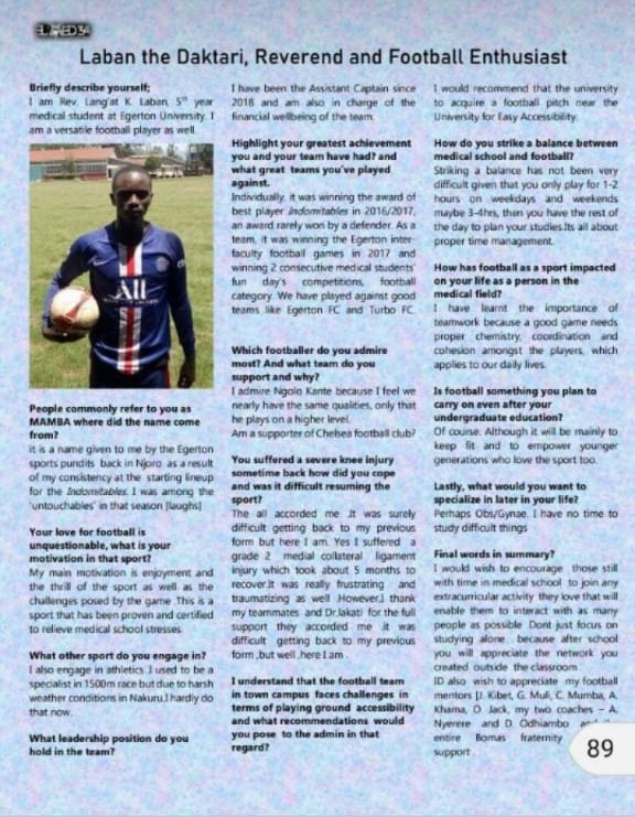 Those who knew Dr Lang'at speak of him fondly and in high regard. This is an interview he did in university to speak about himself and his career path. We shall speak about him till we get justice. #Justicefordoctorlangat