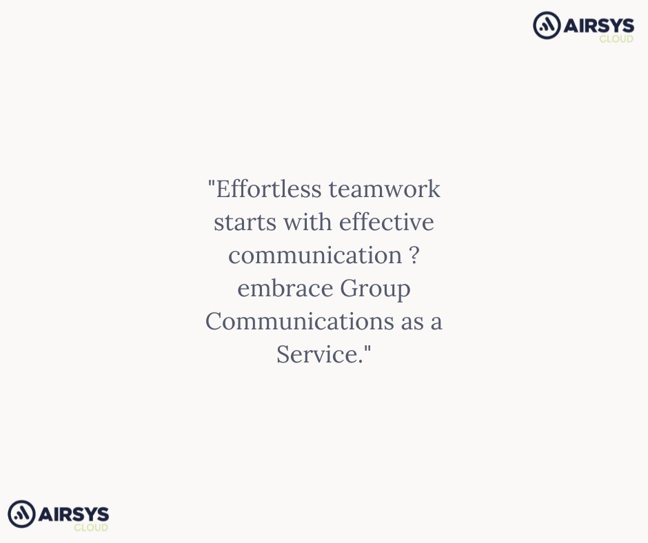 AirsysCloud's tweet photo. https://t.co/rh0Epe7nCT

#EffectiveCommunication
#GroupComms
#IdeasIntoAction https://t.co/9rCu3Dqeh3