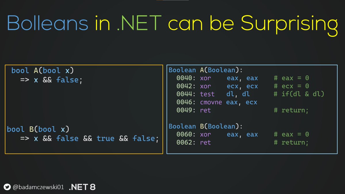 We are so back.

A little test of the new .NET 8 codegen, which is way better than 6 and 7, but quirks still happen :)