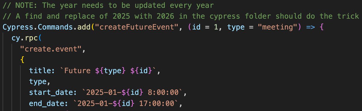 I give up. I can't stop time. Not with Next.js being so difficult with fake time.

Instead we will have tests that break every year 😅