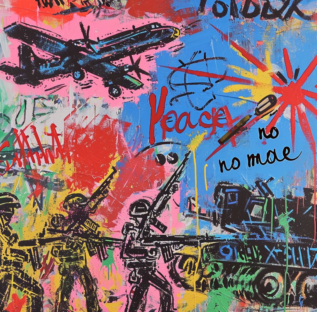 hmarts1993's tweet photo. War No Peace Society #10
#StopWar #ArtGallery #PopCulture #ContemporaryArt #DigitalArt #AIart #GenerativeArt #AI https://t.co/Do1FfkgppQ