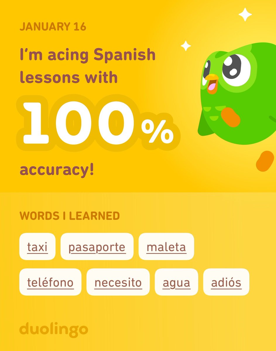 CreatingCassie's tweet image. I’m learning Spanish on Duolingo! It’s free, fun, and effective.