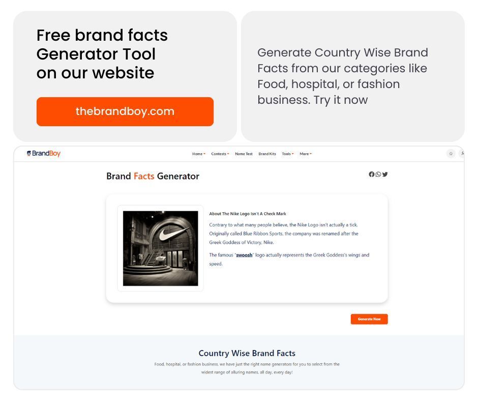 the_brandboy's tweet photo. Explore interesting stories about famous brands with our free Brand Facts generator tool! Learn fun and amazing facts that make these brands iconic.

Try it now: https://t.co/kaT7V51jzQ

#BrandFacts #IconicBrands #BrandKnowledge #ExploreBrands #Factstool https://t.co/KutwaQK5sj