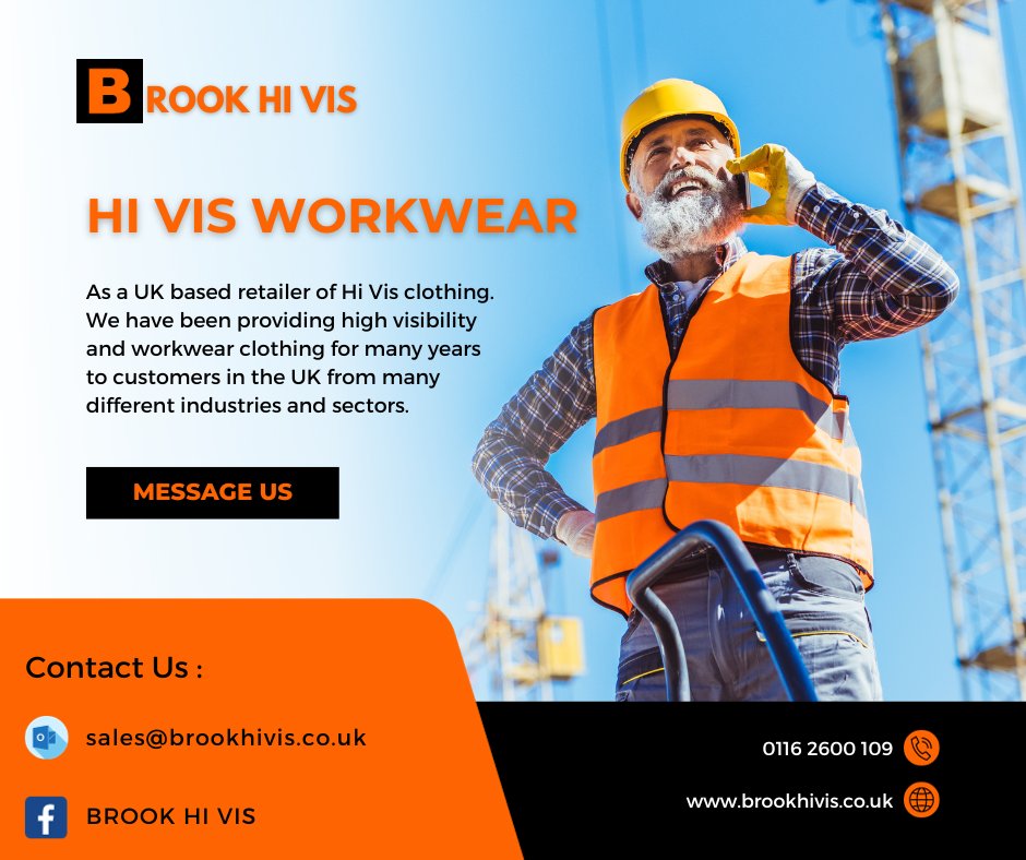Brook_Hi_Vis's tweet photo. We are easy to get a hold of!📞 Simply send us a message, visit our website or ring our line to start a conversation centred on your workwear needs!🦺👷

📞 0116 2600 109
✉️ sales@brookhivis.co.uk
🖥️ https://t.co/wlCk4MzLf5

#workwear #ppe #contactus https://t.co/QmU2L87wDt