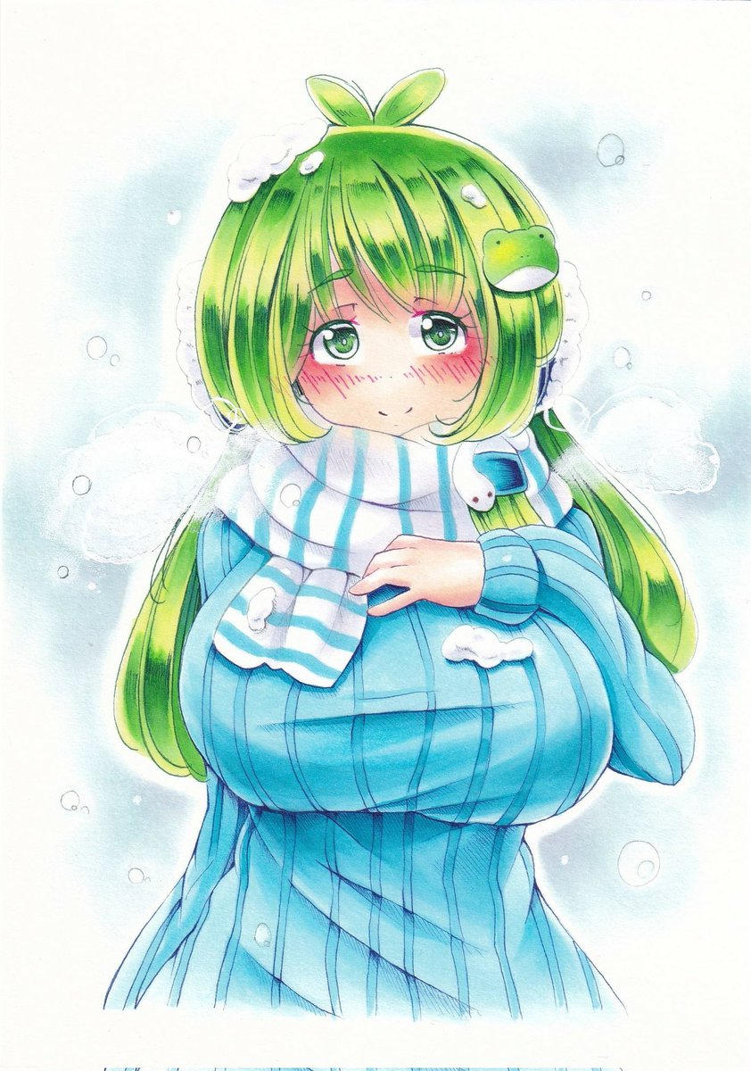 昔描いた早苗さん♥️ 