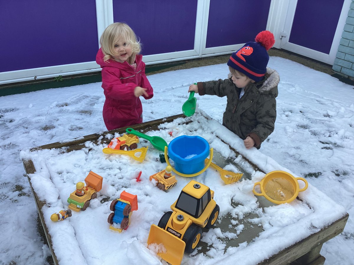 GarswoodNursery's tweet photo. Our 2 year olds have had lots of fun exploring the snow this morning. We used lots of descriptive language such as cold, wet, soft, crunchy, footprints, scoop, roll and squeeze. @GarswoodPrimary #EYFS #snow #uksnow #EarlyLearning #sensory #LanguageDevelopment #exploration https://t.co/d3lrepEFMD