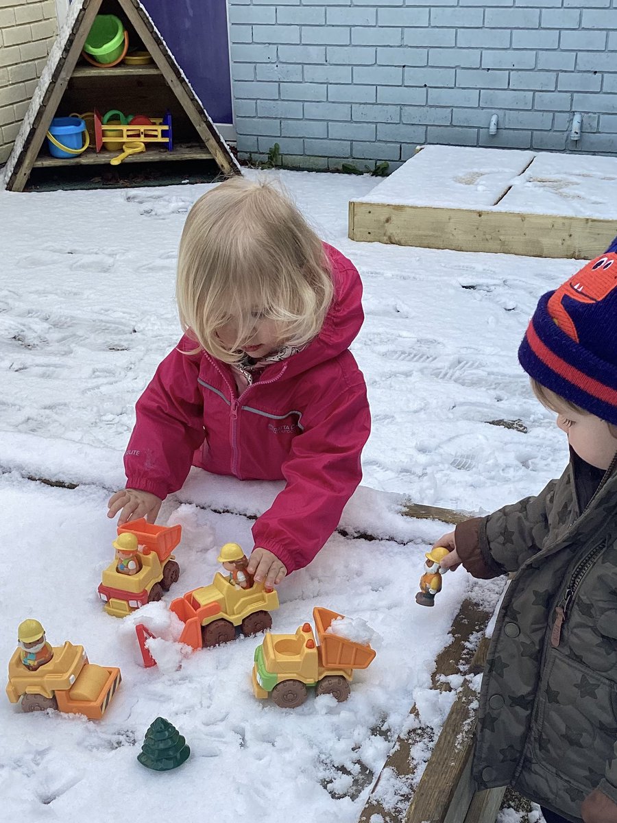 GarswoodNursery's tweet photo. Our 2 year olds have had lots of fun exploring the snow this morning. We used lots of descriptive language such as cold, wet, soft, crunchy, footprints, scoop, roll and squeeze. @GarswoodPrimary #EYFS #snow #uksnow #EarlyLearning #sensory #LanguageDevelopment #exploration https://t.co/d3lrepEFMD