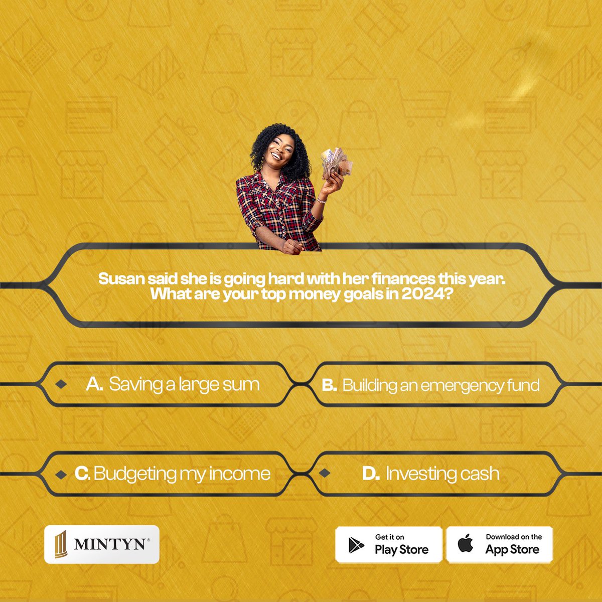 Mintynapp's tweet photo. We want to know🌚🌚

What are your top financial priorities this year?

#financeplanning #2024goalsetting #mintynbank #FinanceNews https://t.co/QOOOPtXn4W