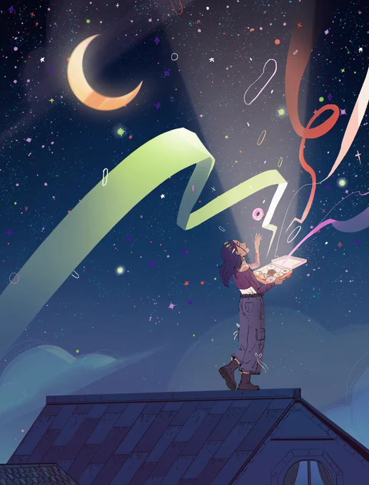   what if the night sky was full of sprinkles?   Another short story illustration for Scholastic, thank you to AD Albert Amigo for this project.
