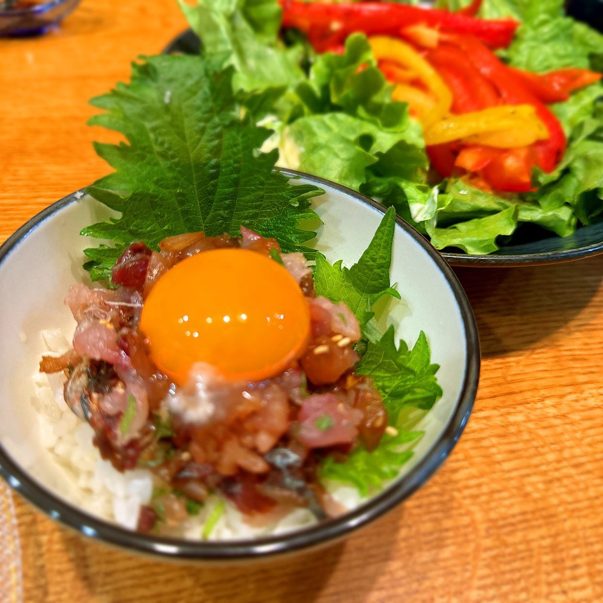 kero_gohan's tweet photo. なめろうは小丼に✨ https://t.co/OqBQEekWje