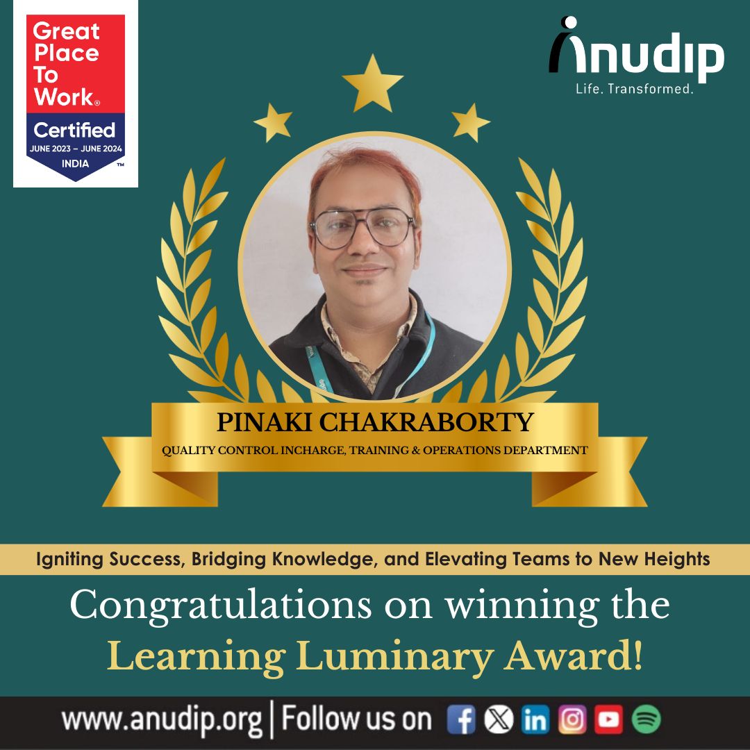 AnudipF's tweet photo. ๐๐ Elevating Excellence: A Big Shoutout to Pinaki Chakraborty, our 'Learning Luminary' Award recipient! ๐๐
.
.
.
๐ Congratulations, on this well-deserved recognition! Your unwavering commitment to professional growth lights up our @AnudipF family! ๐
#Awards #anudip https://t.co/hkXe9AM4Q8