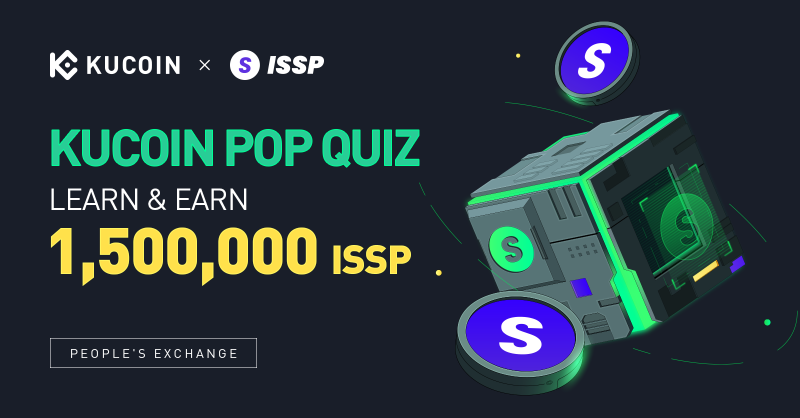 kucoincom's tweet photo. 🚀 Join today's #KuCoinPopQuiz and stand a chance to win big! 🌟

To enter: 
1️⃣ Follow @kucoincom &amp; @isspio
2️⃣ Like &amp; repost &amp; tag 2 friends 
3️⃣ Take the quiz ⤵️

🎁 1,500,000 $ISSP for 50 winners

⏰ Ends at 13:00 on January 19, 2024 (UTC)