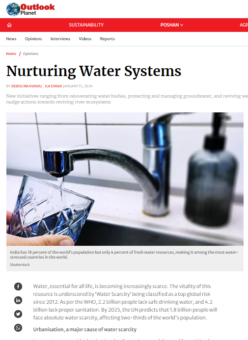NIUA_India's tweet image. Our country is facing #watercrisis- but what are we doing to solve it?

@NIUA_India Dir (AC) @dkundu1 &amp;amp; Head Communications @IlaVSingh highlight various initiatives addressing this- from #IntegratedWaterResourceManagement to #RiverCitiesAlliance

planet.outlookindia.com/opinions/nurtu…