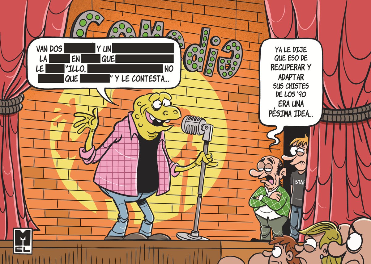 12ª viñeta conmemorativa.  Nos la envía un autor especialmente dotado para el humor: MEL PRATS (1975) <a href="/ElChisteDeMel/">Mel Prats</a> 
Ha trabajado para <a href="/Diariodecadiz/">DiarioDeCádiz</a> <a href="/amaniaco/">Amaníaco ediciones</a> <a href="/eljueves/">El Jueves</a> @cazadorderata , <a href="/orgulloysatisfa/">Orgullo y Satisfacción</a> . Actualmente tiene una sección en el Batracio.  ¡Gracias!