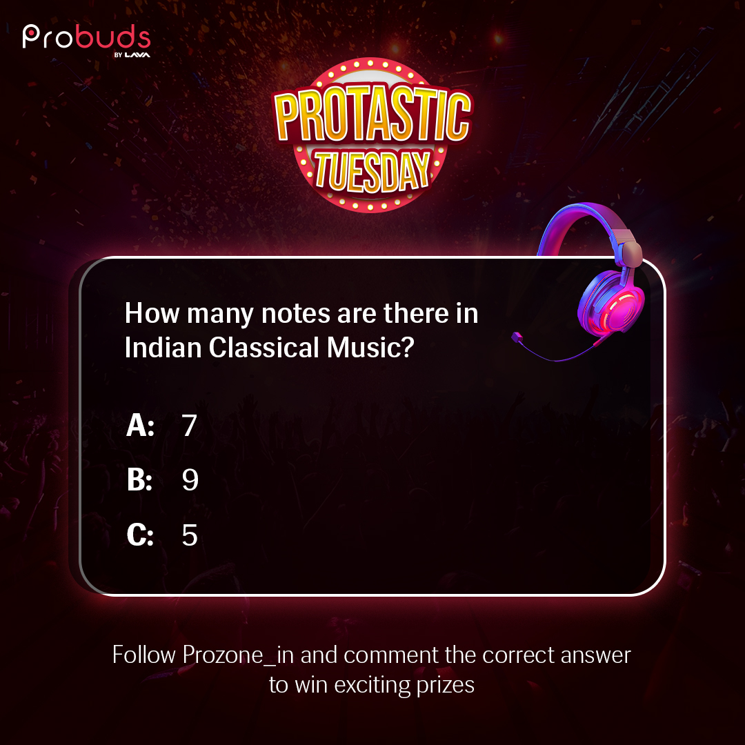 ProZone_In's tweet photo. Let the โnotesโ of your knowledge resonate!
Answer now and enter the Protastic challenge!
Make sure you follow the page & tag 3 friends to win big!
Multiple winners can get a chance to guess and win big with Prozone!
#ContestAlert #ProtasticTuesday #Probuds #Prozone https://t.co/CXt3sMeYlS