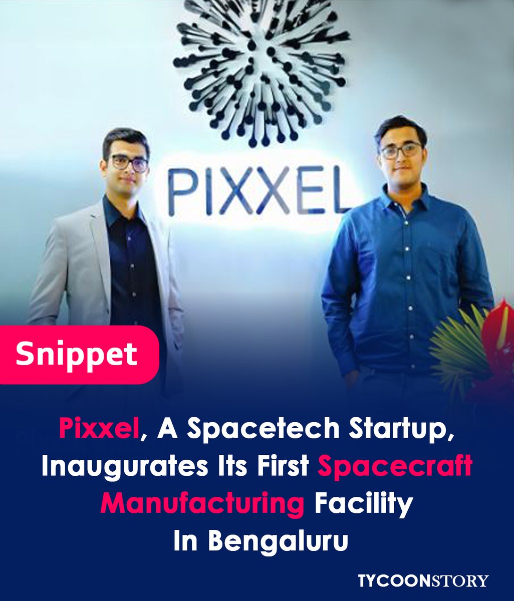 TycoonStoryCo's tweet photo. The First Spacecraft Manufacturing Facility Opened By Spacetech Startup Pixxel
#Pixxel #Space #startup #Innovation #Spacecraft #Manufacturing #PixxelMilestones #TechInSpace #SatelliteManufacturing #SpaceTechStartup #PixxelSpacecraft @PixxelSpace
https://t.co/jWxtt2hmAw https://t.co/UKCECo5Qo4