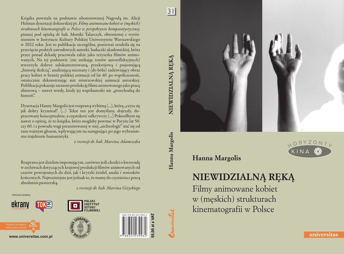 WYD_UNIVERSITAS's tweet photo. #zapowiedź 🎥 Hanna #Margolis, „#NiewidzialnąRęką. Filmy animowane kobiet w (męskich) strukturach kinematografii w Polsce”. Projekt współfinansowany przez @filmsfrompoland. Patroni medialni: @Radio_TOK_FM, Czasopismo #Ekrany. https://t.co/XLsx5NNf7d