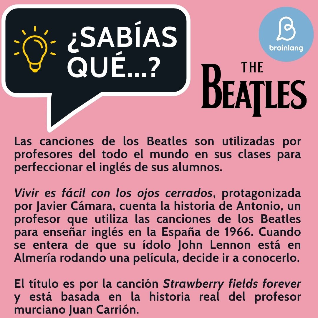 BrainLangVL's tweet photo. ¡Feliz Día Internacional de los Beatles!🎸
Hey Jude, Yesterday, Yellow Submarine…💛
🎸Prácticamente todas sus canciones son como las micro historias de #Brainlang, perfectas para entrenar tu oído. 😉
#thebeatles #mejoratuingles #entrenatuingles https://t.co/DRajIQVafS