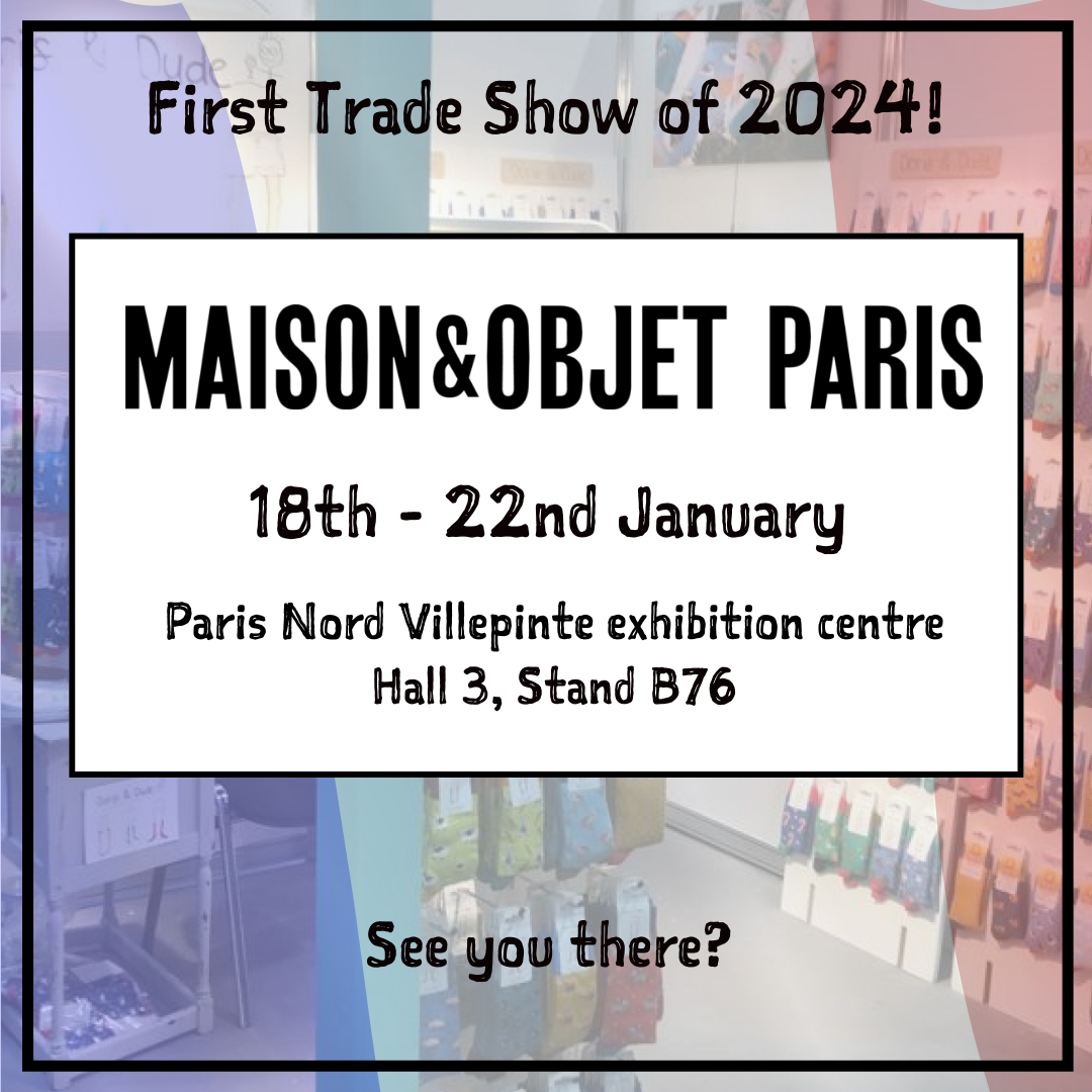This week brings our first trade show of 2024! We'll be showing our totally lush bamboo socks at Maison &amp; Objet Paris. Drop by and say hi to us! Hall 3, Stand B76.

#tradeshow #paris #fashionaccessory #sustainablefashion #sustainablegift #smallbusiness #bamboosocks