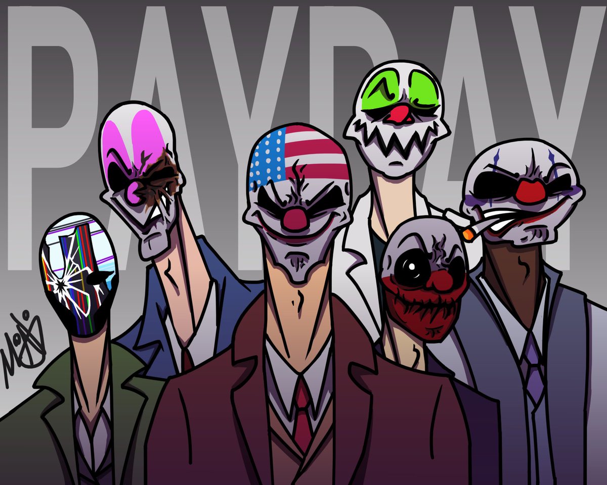 OneMonovan's tweet photo. Payday 3 Gang with alternate Joy Mask
@PAYDAYGame https://t.co/f9e6EDN5KU