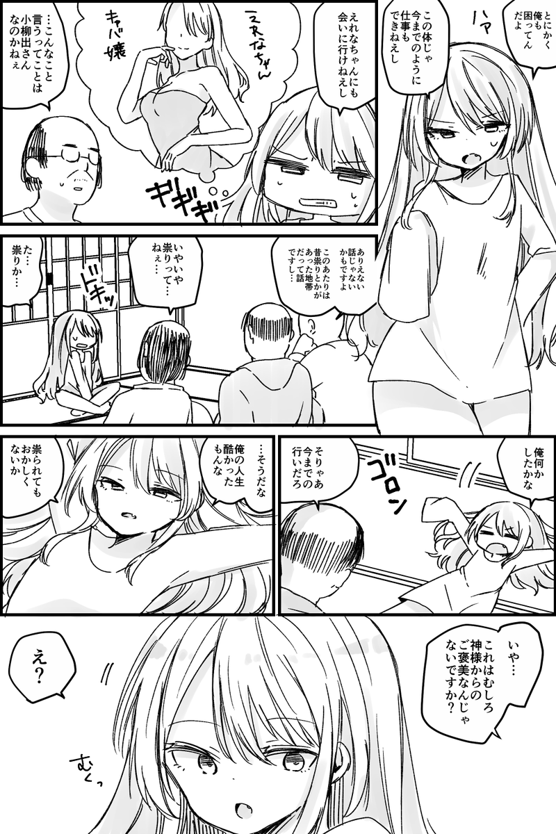 妻と離婚し一人酒に溺れて暮らす中年親父がTSして美少女になる話(2/14)