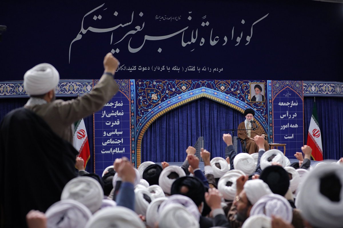 Imam Khamenei, the Leader of the Islamic Revolution, met with Friday Prayer leaders from across Iran today (Tuesday).