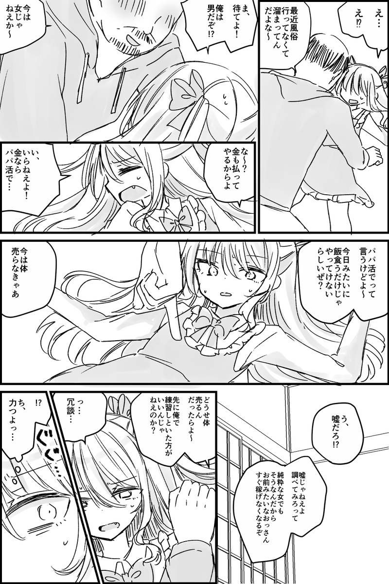 妻と離婚し一人酒に溺れて暮らす中年親父がTSして美少女になる話(4/14)