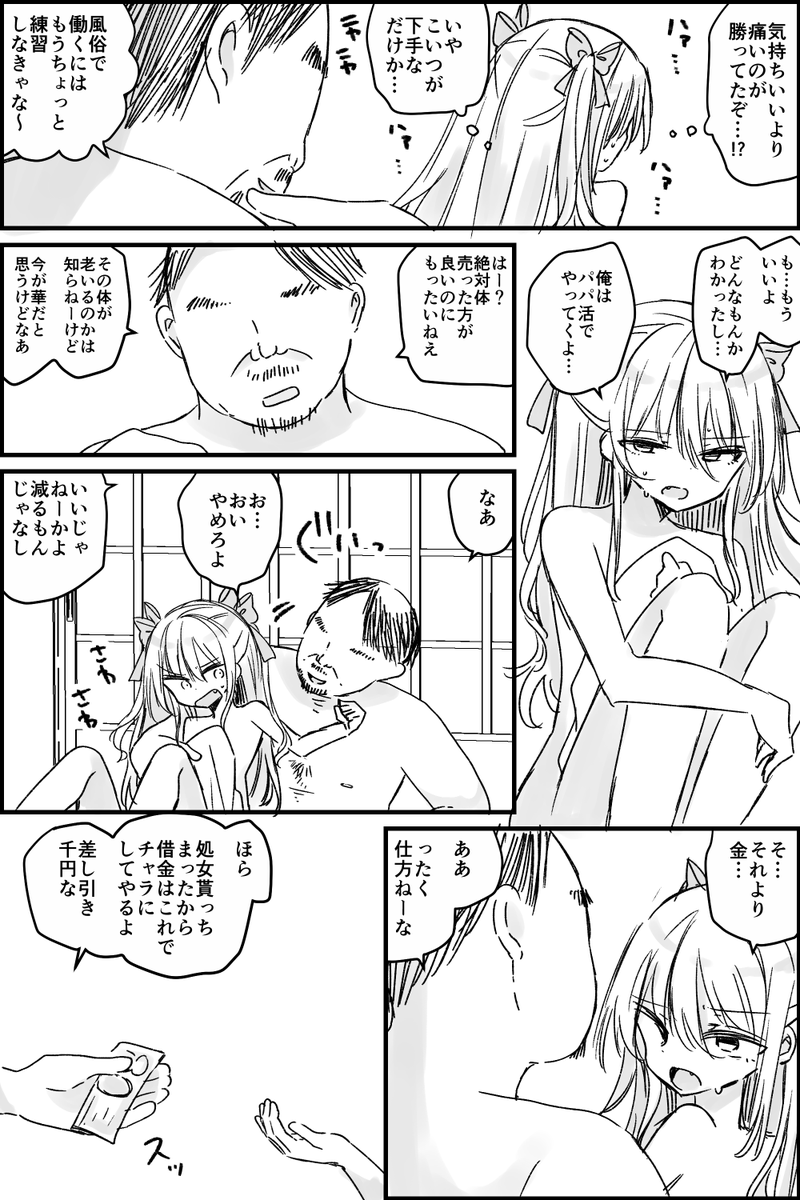 妻と離婚し一人酒に溺れて暮らす中年親父がTSして美少女になる話(5/14)