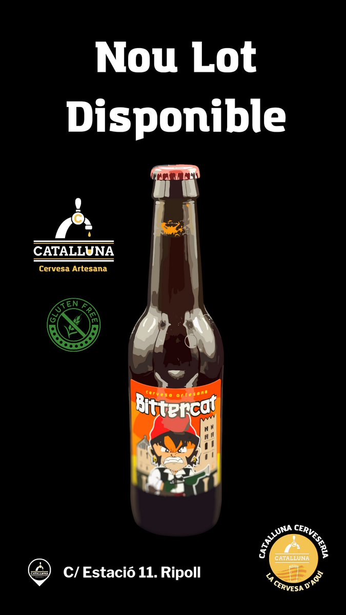 Nou lot ja disponible de la Bittercat .
Que la gaudiu!!!
#CervesaArtesana #Cervesa #Catalluna #cerveseriacatalluna #catallunacerveseriaceller #catallunaceller #bittercat #ripoll #CraftBeer #beer #bier #covadelacervesa #celler #birra #LocalBeer #productelocal #Catalunya #craftbeer