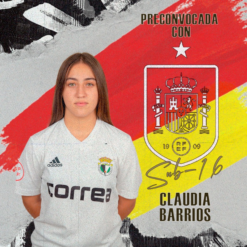 bcffemenino's tweet photo. Claudia Barrios, en la prelista de la @SEFutbolFem Sub-16 📋

La jugadora del BCF Femenino está incluida entre las 30 preseleccionadas para la concentración del combinado nacional de categoría Sub-16 que tendrá lugar del 29 al 31 de enero de 2024 🔴🟡

#SomosFemenino