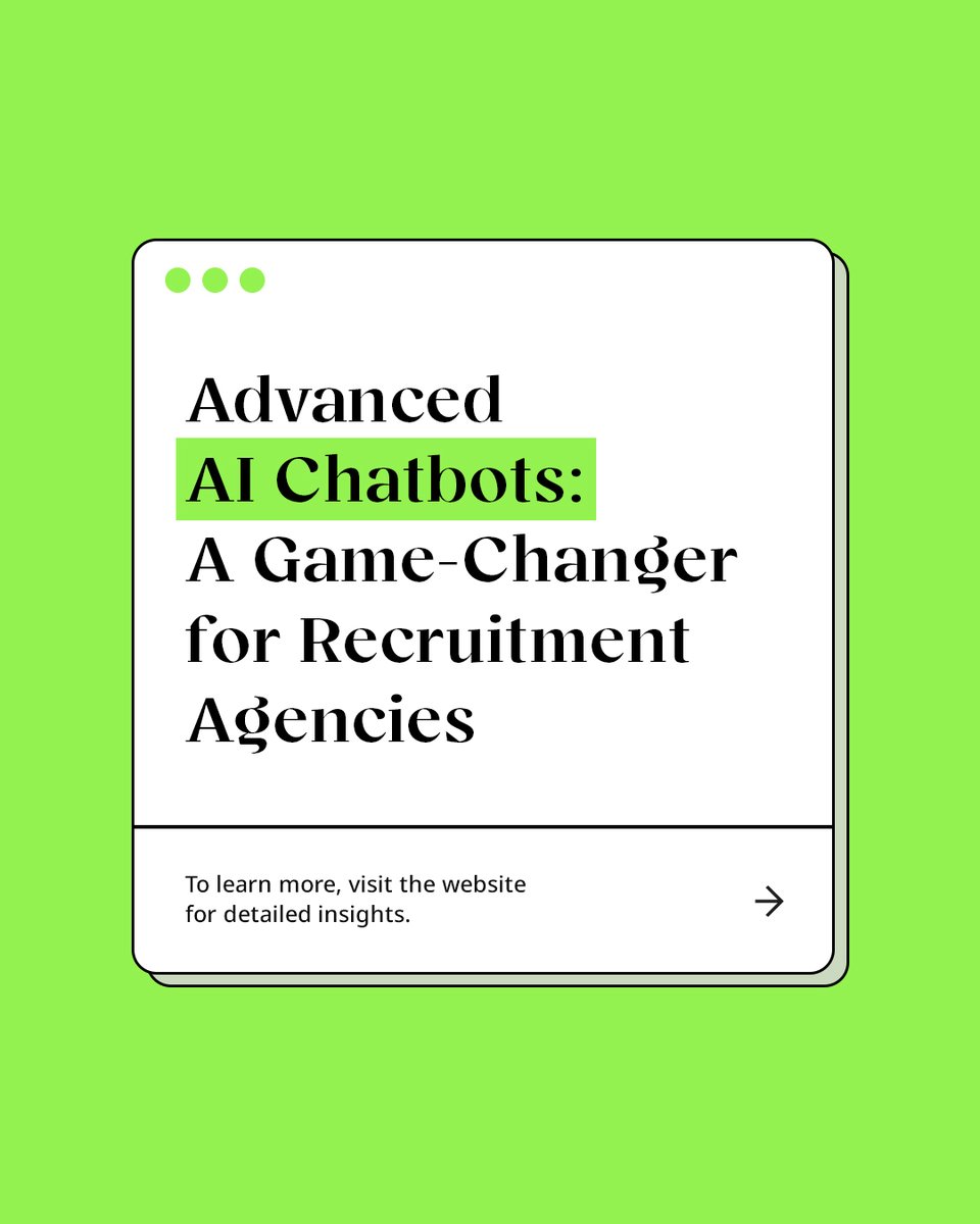 techactive's tweet image. Unleash the power of AI in recruitment. Tech Active&apos;s Advanced Chatbots are reshaping the hiring landscape. 
Visit our website to learn more! Link in bio.
.
.
#smarthiring #tech #innovation #futuretalent #recruitment #revolution #ai #chatbots #techactive #pressrelease